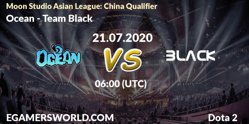 Pronósticos Ocean - Team Black. 21.07.20. Moon Studio Asian League: China Qualifier - Dota 2