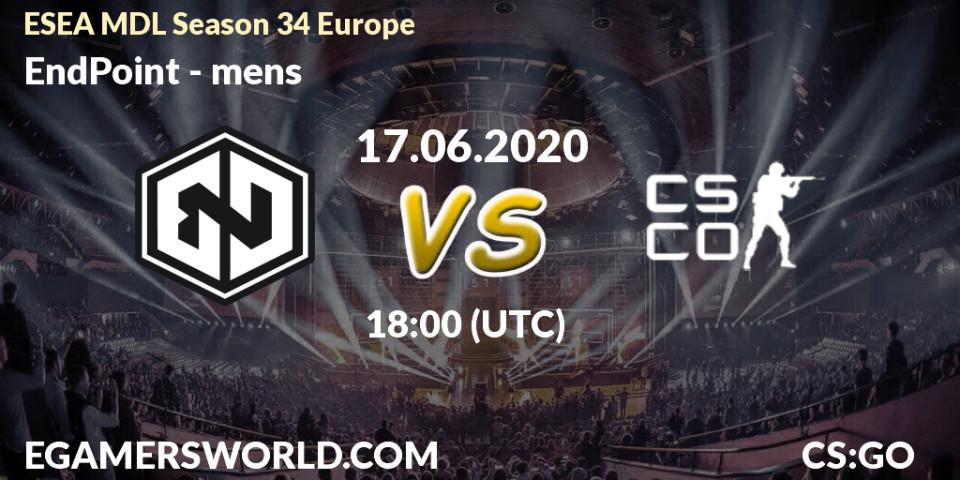 Pronósticos EndPoint - mens. 17.06.2020 at 18:10. ESEA MDL Season 34 Europe - Counter-Strike (CS2)