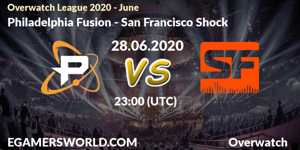 Pronósticos Philadelphia Fusion - San Francisco Shock. 28.06.20. Overwatch League 2020 - June - Overwatch