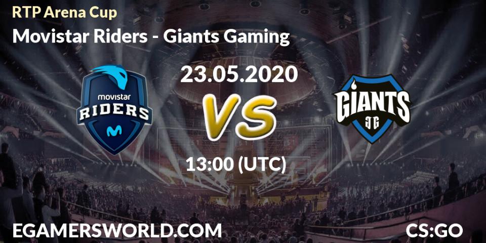 Pronósticos Movistar Riders - Giants Gaming. 23.05.2020 at 13:00. RTP Arena 2020 - Counter-Strike (CS2)