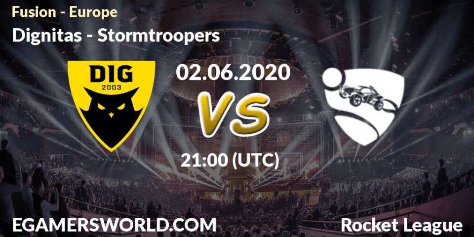 Pronósticos Dignitas - Stormtroopers. 02.06.2020 at 21:00. Fusion - Europe - Rocket League