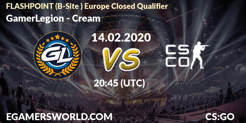 Pronósticos GamerLegion - Cream. 14.02.20. FLASHPOINT Europe Closed Qualifier - CS2 (CS:GO)