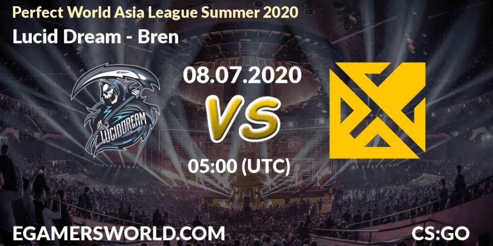 Pronósticos Lucid Dream - Bren. 08.07.20. Perfect World Asia League Summer 2020 - CS2 (CS:GO)