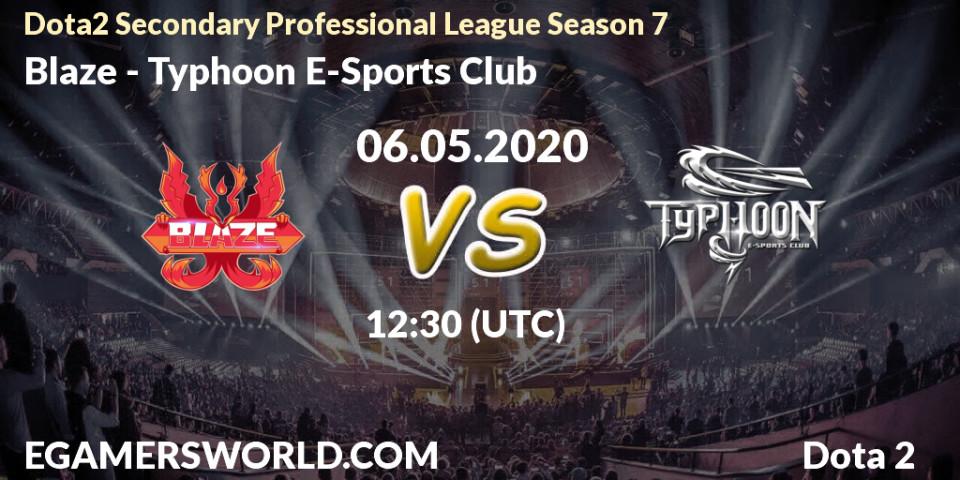 Pronósticos Blaze - Typhoon E-Sports Club. 06.05.20. Dota2 Secondary Professional League 2020 - Dota 2