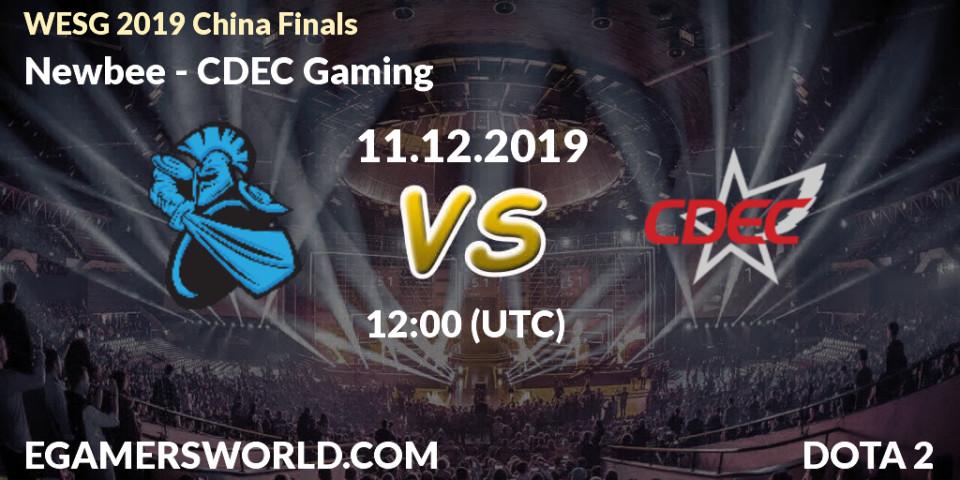 Pronósticos Newbee - CDEC Gaming. 11.12.19. WESG 2019 China Finals - Dota 2