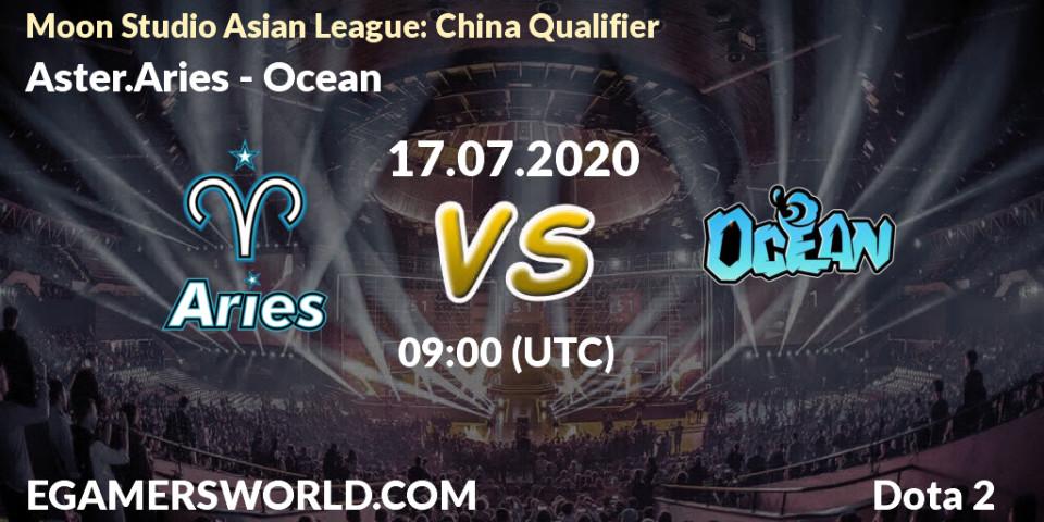 Pronósticos Aster.Aries - Ocean. 17.07.20. Moon Studio Asian League: China Qualifier - Dota 2