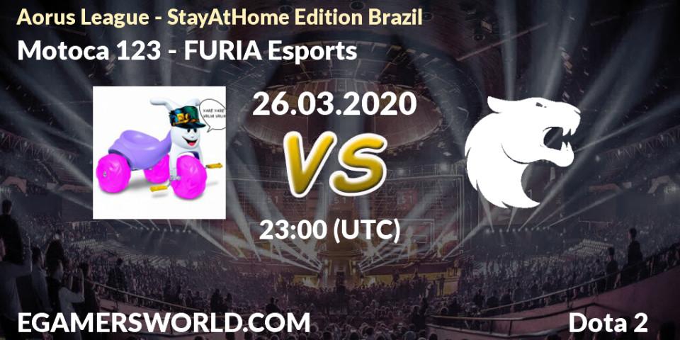 Pronósticos Motoca 123 - FURIA Esports. 26.03.20. Aorus League - StayAtHome Edition Brazil - Dota 2