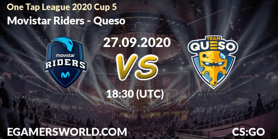 Pronósticos Movistar Riders - Queso. 27.09.20. One Tap League 2020 Cup 5 - CS2 (CS:GO)
