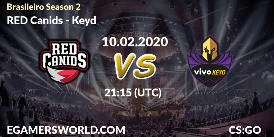 Pronósticos RED Canids - Keyd. 12.02.2020 at 21:15. Brasileirão Season 2 - Counter-Strike (CS2)