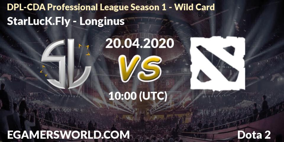 Pronósticos StarLucK.Fly - Longinus. 20.04.20. DPL-CDA Professional League Season 1 - Wild Card - Dota 2