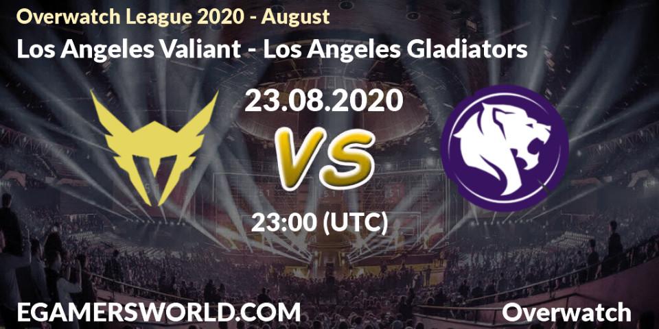 Pronósticos Los Angeles Valiant - Los Angeles Gladiators. 23.08.20. Overwatch League 2020 - August - Overwatch