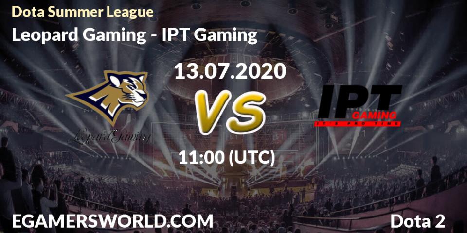 Pronósticos Leopard Gaming - IPT Gaming. 13.07.2020 at 11:03. Dota Summer League - Dota 2
