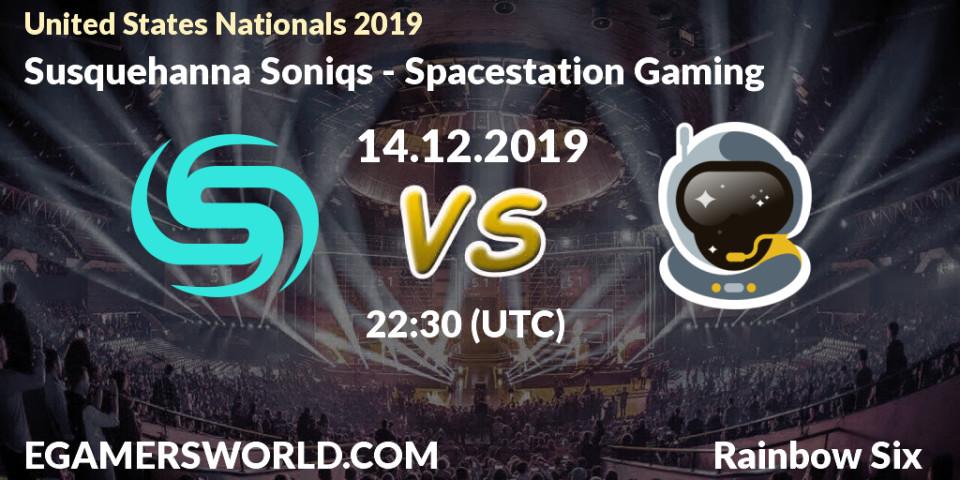 Pronósticos Susquehanna Soniqs - Spacestation Gaming. 14.12.19. United States Nationals 2019 - Rainbow Six