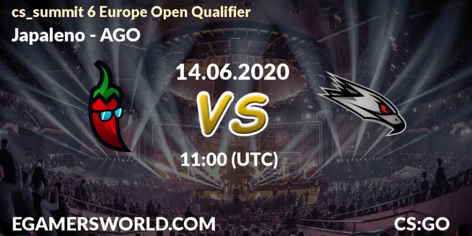 Pronósticos Japaleno - AGO. 14.06.20. cs_summit 6 Europe Open Qualifier - CS2 (CS:GO)