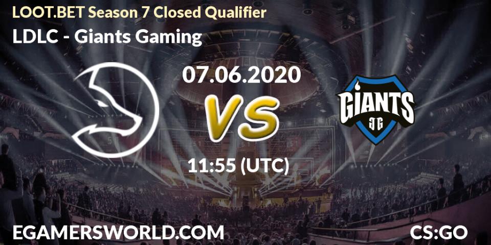 Pronósticos LDLC - Giants Gaming. 07.06.2020 at 11:55. LOOT.BET Season 7 Closed Qualifier - Counter-Strike (CS2)