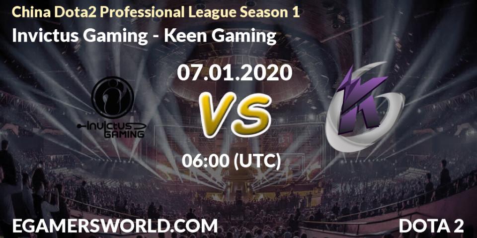 Pronósticos Invictus Gaming - Keen Gaming. 07.01.20. China Dota2 Professional League Season 1 - Dota 2