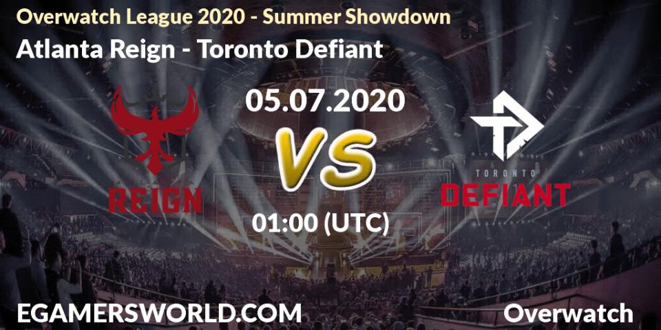 Pronósticos Atlanta Reign - Toronto Defiant. 04.07.20. Overwatch League 2020 - Summer Showdown - Overwatch
