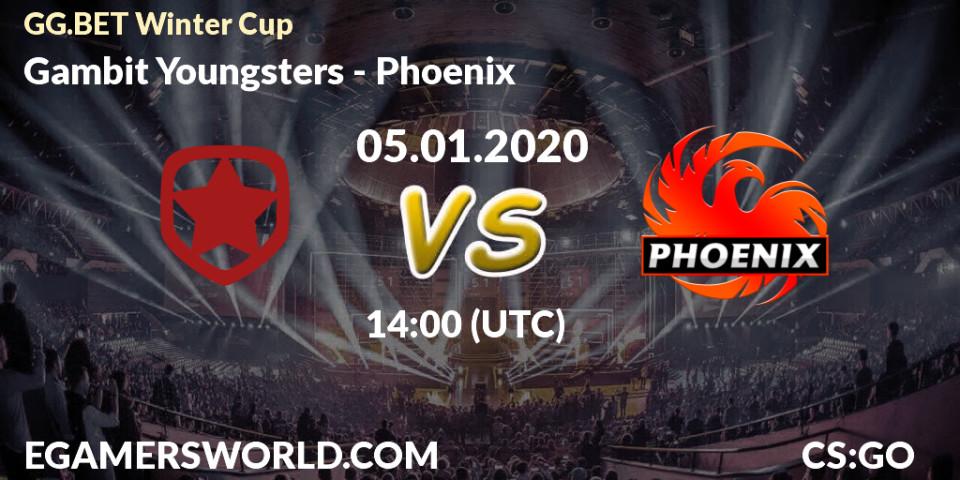 Pronósticos Gambit Youngsters - Phoenix. 05.01.20. GG.BET Winter Cup - CS2 (CS:GO)