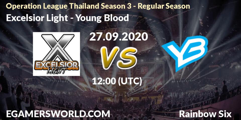 Pronósticos Excelsior Light - Young Blood. 27.09.2020 at 12:00. Operation League Thailand Season 3 - Regular Season - Rainbow Six