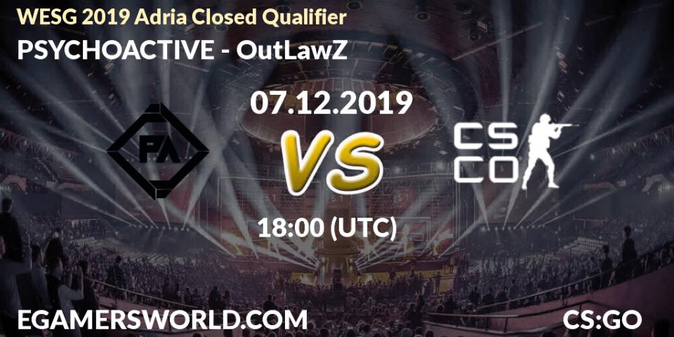 Pronósticos PSYCHOACTIVE - OutLawZ. 07.12.2019 at 18:40. WESG 2019 Adria Closed Qualifier - Counter-Strike (CS2)