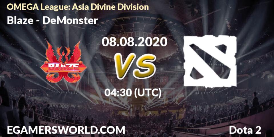 Pronósticos Blaze - DeMonster. 08.08.20. OMEGA League: Asia Divine Division - Dota 2