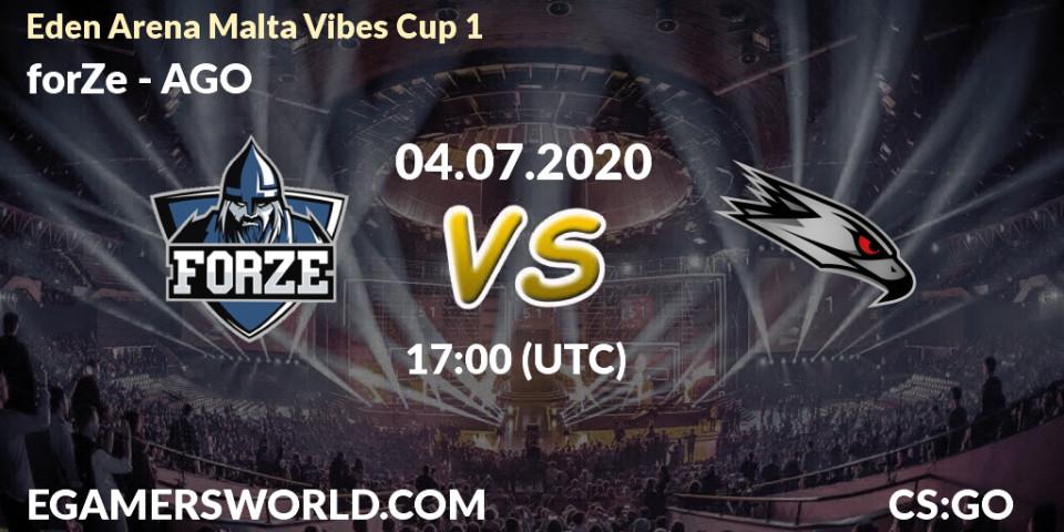 Pronósticos forZe - AGO. 04.07.2020 at 17:10. Eden Arena Malta Vibes Cup 1 (Week 1) - Counter-Strike (CS2)
