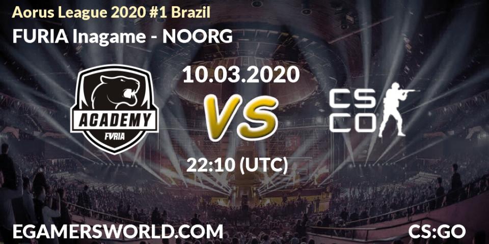 Pronósticos FURIA Inagame - NOORG. 10.03.2020 at 22:10. Aorus League 2020 #1 Brazil - Counter-Strike (CS2)