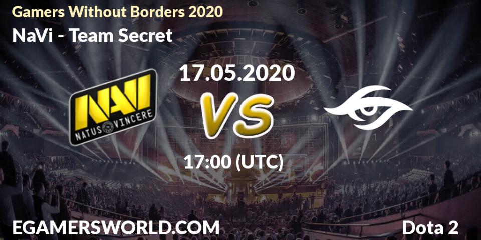 Pronósticos NaVi - Team Secret. 17.05.20. Gamers Without Borders 2020 - Dota 2