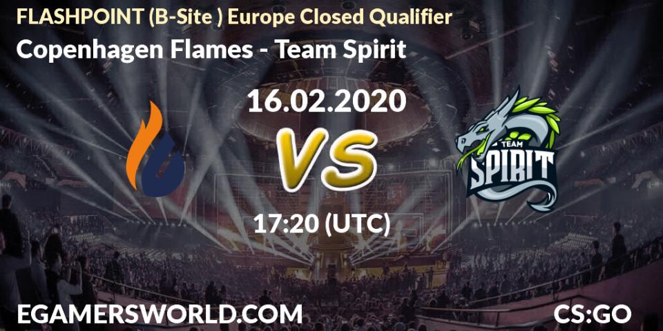 Pronósticos Copenhagen Flames - Team Spirit. 16.02.20. FLASHPOINT Europe Closed Qualifier - CS2 (CS:GO)