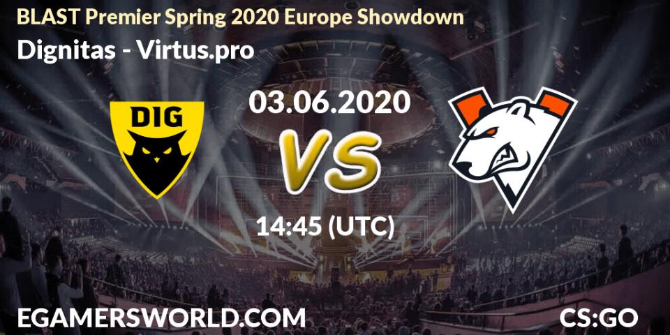 Pronósticos Dignitas - Virtus.pro. 03.06.2020 at 14:45. BLAST Premier Spring 2020 Europe Showdown - Counter-Strike (CS2)