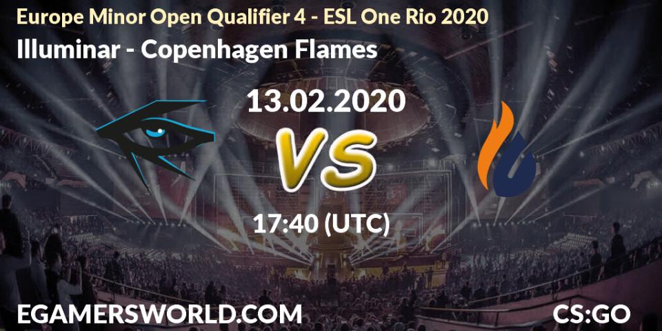 Pronósticos Illuminar - Copenhagen Flames. 13.02.20. Europe Minor Open Qualifier 4 - ESL One Rio 2020 - CS2 (CS:GO)