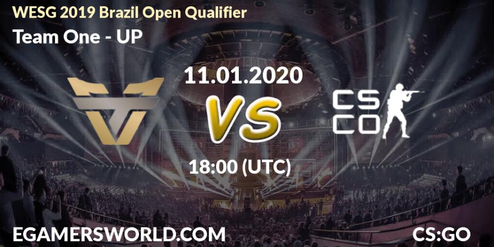 Pronósticos Team One - UP. 11.01.20. WESG 2019 Brazil Open Qualifier - CS2 (CS:GO)
