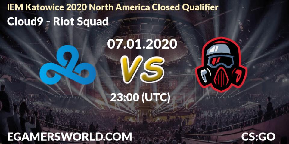 Pronósticos Cloud9 - Riot Squad. 07.01.20. IEM Katowice 2020 North America Closed Qualifier - CS2 (CS:GO)