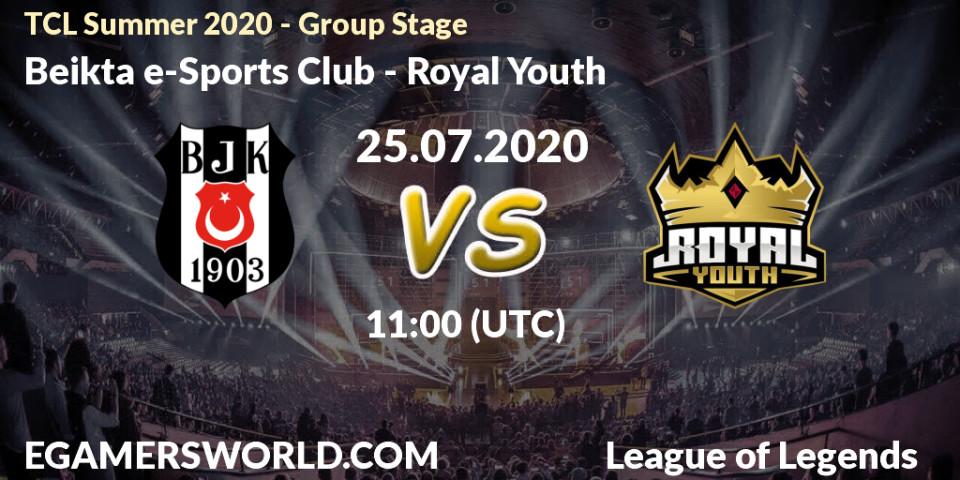 Pronósticos Beşiktaş e-Sports Club - Royal Youth. 25.07.20. TCL Summer 2020 - Group Stage - LoL