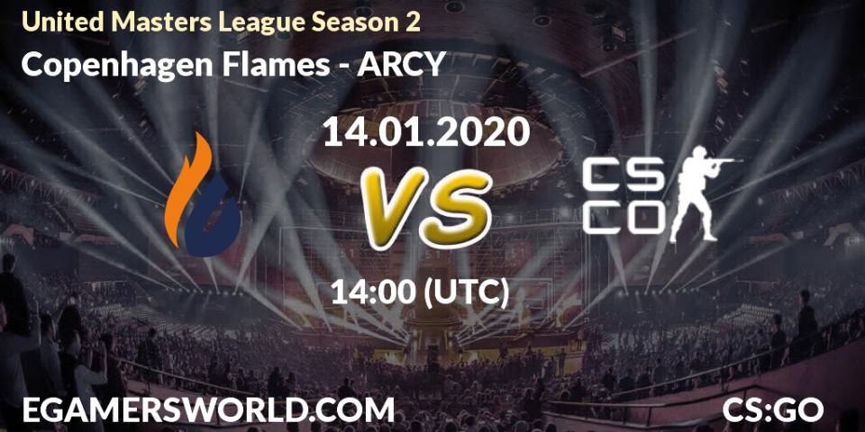 Pronósticos Copenhagen Flames - ARCY. 14.01.2020 at 14:05. United Masters League Season 2 - Counter-Strike (CS2)
