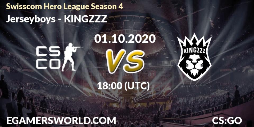 Pronósticos Jerseyboys - KINGZZZ. 01.10.2020 at 18:00. Swisscom Hero League Season 4 - Counter-Strike (CS2)