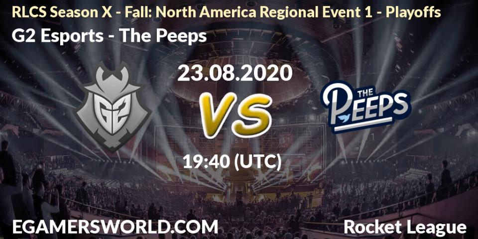 Pronósticos G2 Esports - The Peeps. 23.08.20. RLCS Season X - Fall: North America Regional Event 1 - Playoffs - Rocket League