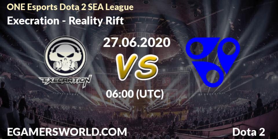 Pronósticos Execration - Reality Rift. 27.06.2020 at 06:00. ONE Esports Dota 2 SEA League - Dota 2