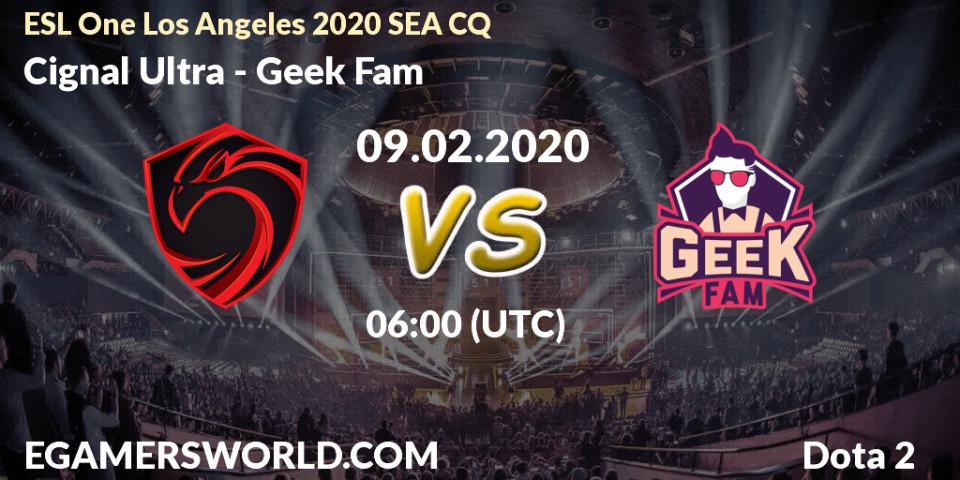 Pronósticos Cignal Ultra - Geek Fam. 09.02.2020 at 06:38. ESL One Los Angeles 2020 SEA CQ - Dota 2