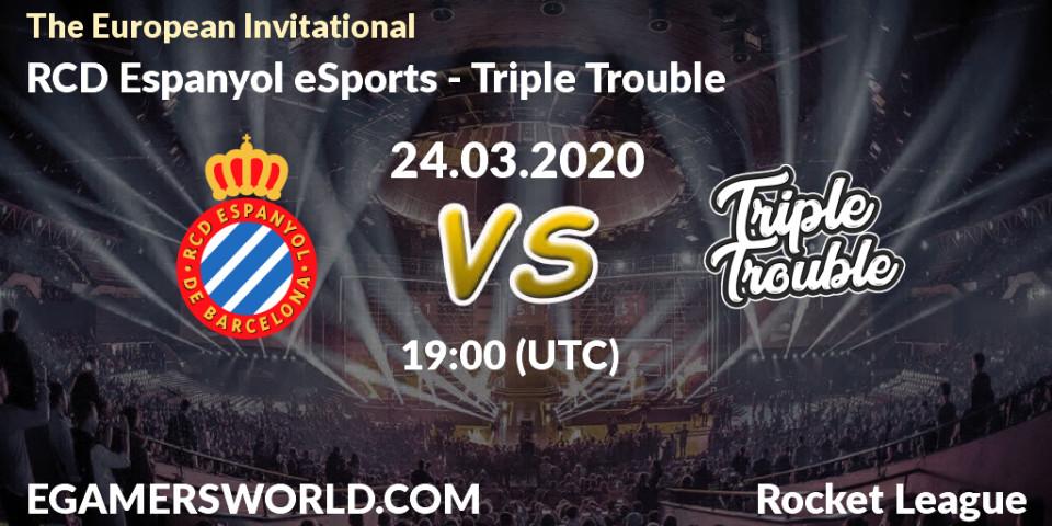 Pronósticos RCD Espanyol eSports - Triple Trouble. 24.03.20. The European Invitational - Rocket League