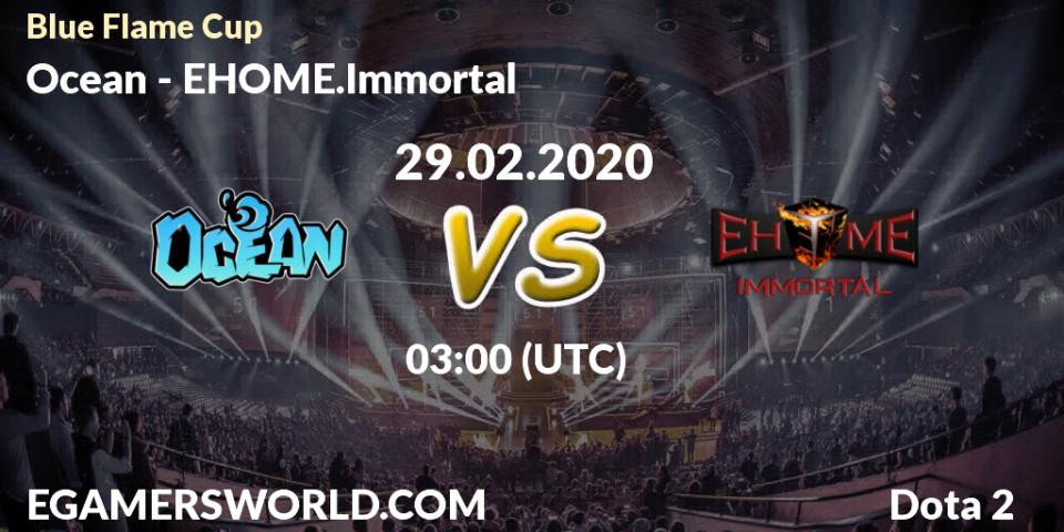 Pronósticos Ocean - EHOME.Immortal. 28.02.20. Blue Flame Cup - Dota 2