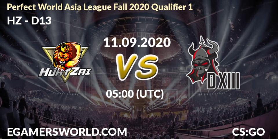 Pronósticos HZ - D13. 11.09.2020 at 05:15. Perfect World Asia League Fall 2020 Qualifier 1 - Counter-Strike (CS2)