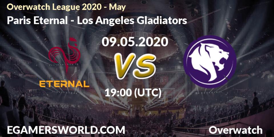 Pronósticos Paris Eternal - Los Angeles Gladiators. 09.05.2020 at 19:00. Overwatch League 2020 - May - Overwatch