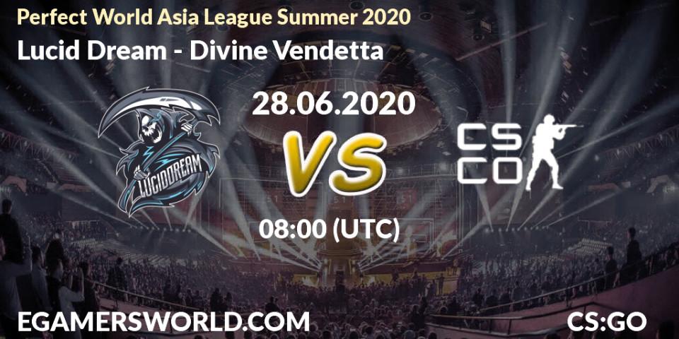 Pronósticos Lucid Dream - Divine Vendetta. 28.06.20. Perfect World Asia League Summer 2020 - CS2 (CS:GO)
