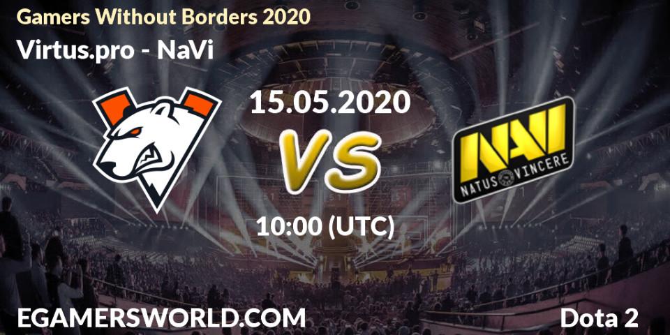 Pronósticos Virtus.pro - NaVi. 15.05.2020 at 10:02. Gamers Without Borders 2020 - Dota 2