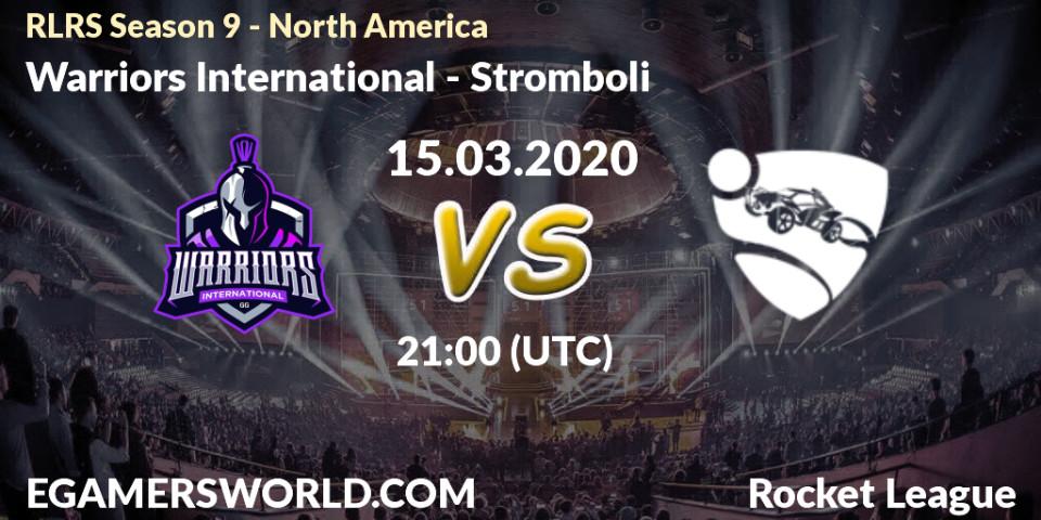 Pronósticos Warriors International - Stromboli. 15.03.20. RLRS Season 9 - North America - Rocket League