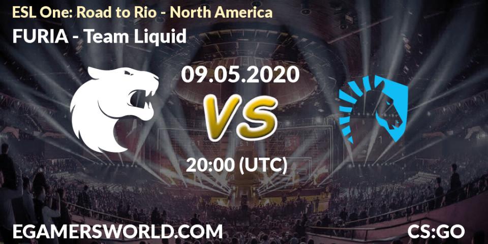 Pronósticos FURIA - Team Liquid. 09.05.2020 at 21:15. ESL One: Road to Rio - North America - Counter-Strike (CS2)