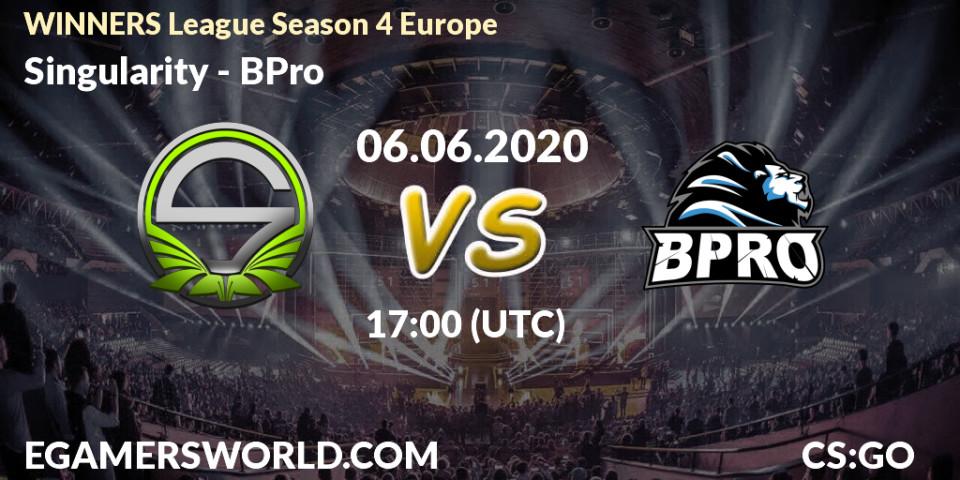 Pronósticos Singularity - BPro. 06.06.20. WINNERS League Season 4 Europe - CS2 (CS:GO)