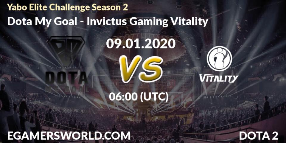 Pronósticos Dota My Goal - Invictus Gaming Vitality. 09.01.20. Yabo Elite Challenge Season 2 - Dota 2