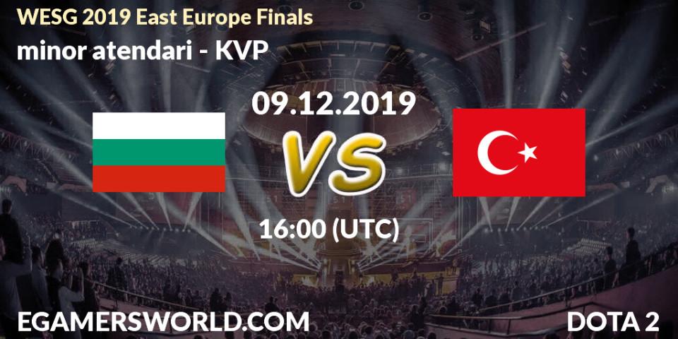 Pronósticos minor atendari - KVP. 09.12.19. WESG 2019 East Europe Finals - Dota 2